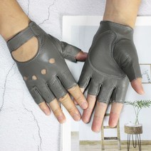 가죽반장갑 가죽 반 손가락 장갑 여성 숏 얇은 섹션 Unlined 봄과 가을 바이크 오토바이 타고 운전 핑거리스