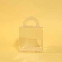 정사각 투명 미니 손잡이 포장상자 0호 10매
