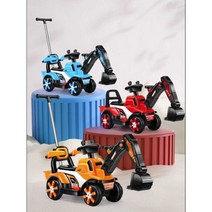 장난감 포크레인 중장비 미니카 굴착기 자동차 특수차, 블루 전기 및 리모컨 모델