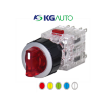 KG-AUTO 조광형 셀렉터 스위치 22파이 KDT-Q2M1D2 KDT-Q2M1V2 (2단 수동) 원형 고급매입형, KDT-Q2M1V2(2단수동 220V a.c), 황색