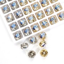 크리스탈장식 인테리어소품 크리스탈 라인석 반짝이 유리 팻 스퀘어 다이아몬드 쥬얼리 제작, 132.Moonlight 001MO - 8mm 84pc