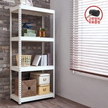 폴던스랙 [폴던스랙] 1100mm 400mm 높이 1700mm 4단 조립식 철제 앵글 선반, 1대