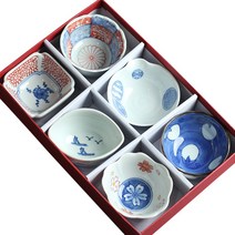 일본 가정식 도자기 소스 접시 미니 종지 양념 찬기 작은 반찬 그릇 6p세트