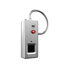 무타공 도어락 서랍 샷시문스마트 잠금 지문 자물쇠 빠른 해제 열쇠가없는 USB 충전식 도어 수하물 케이스, 은