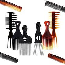 온포드 바버샵 포마드빗 아프로콤 콤브 빗 11종모음, 1개, 5.3WAY콤브(엠버)