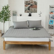 천솜이 비앙카 피그먼트워싱 목화솜초고밀도100수 순면빅패밀리침대패드(Q+QQ+KK+K)