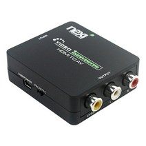 [NEXI] 넥시 HDMI to A/V 컨버터 [NX-HD3RCA] [NX433] [블랙], NX433 NX-HD3RCA HDMI to A V 컨버터 (블랙)