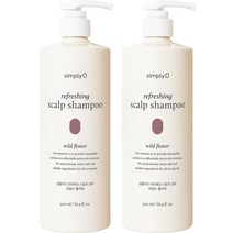 심플리오 리프레싱 스칼프샴푸 와일드플라워 500ml, 4개