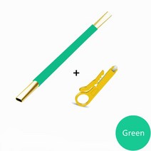 Hoolnx 와이어 풀기 도구 네트워크 케이블 루저 CAT5CAT6CAT7 및 Tel 페어 분리기 용 엔지니어 스트레이트, 04 Green