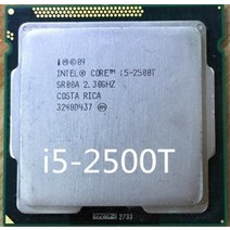 i512400fcpu 인텔 코어 i5-2500t i5 2500t 프로세서 6m 캐시 2.3 ghz lga1155 데스크탑 cpu 45w i5 2500t, 한개옵션0