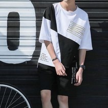 Makone 남성 트레이닝 반팔 반바지 운동복세트 빅사이즈