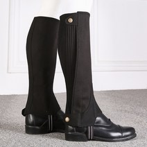 승마 말 라이더 바디 프로텍터 라이딩 레깅스 보호 장비를위한 부드러운 가죽 하프 챕스, 성인 m