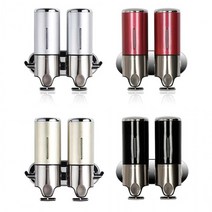 BUyuS주방 욕실디스펜서 물비누 디스펜서 2구 샴푸디스펜서굿딜 브이숍, 디스펜서2구_블랙