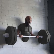 헬스장 인테리어 모형 DIY 3D 종이접기 보디빌딩 피규어 벽포인트 장식
