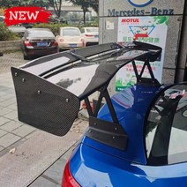 용품 SUBARU 10TH STI GVB VOLTEX-STYLE 카본 GT 스포일러 바디 키트 유니버설 윙 립 튜닝 부품, [01] Carbon Fiber