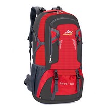야외 대용량 하이킹 스포츠 등산 가방 60L 여행 배낭 야외 용품 등산 가방 XN, 빨간색 60L