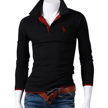 스댕클럽 남성용 기린 레이어드 긴팔 카라티 MD1700