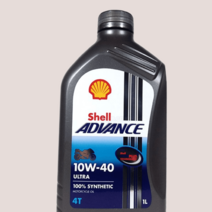 쉘 바이크 스쿠터 엔진오일 어드벤스 울트라 4T 10W40 1L 오토바이 4행정 합성, 1개