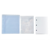 3공 포카바인더 속지 10매 포토카드 미니 포켓 앨범 사진 보관함 투명 PVC 무지 종이, PVC속지, 10개