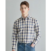 23SS 베이지 하우스체크 면 긴팔캐주얼셔츠 DMSH3A301I2