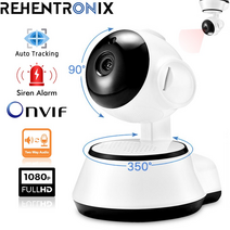 가정용 집안 가게 cctv 강아지 홈캠 1080p hd wifi ip 카메라 ptz onvif 보안 카메라 스마트 홈 실내 자동 추적 아기 모니터 인간 홈 보안 감시, 1080p 카메라 64g, au 플러그
