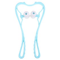 나무 마사지봉나무 마사지 스틱 수동 경추 클립 4 공 롤러 어깨 목 핸드 헬드 바디 릴랙스 건강 관리, [01] blue