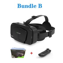 VR 헤드셋 vr 안경 컴퓨터 트래커 총 가상 현실 3d 스마트 헬멧 휴대 전화 모바일 7 인치 렌즈 컨트롤러가있는 쌍, 번들 b