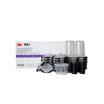 3M 26000 PPS 2.0 스프레이 건 컵 뚜껑 및 라이너 키트 표준 200 마이크론 필터 22온스 블랙 실버, 3 oz (Micro), Kit
