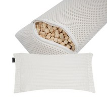 건강한세상 건강한 수면 숙면 기절 편백베개 완성품(40cm x 20cm), 누빔화이트