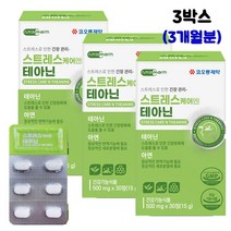 코오롱제약 스트레스케어엔 테아닌 3개월분 (500mg*90정) 스트레스완화 면역기능강화, 500mg*90정(15g)