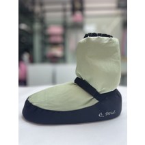 발레 웜업부츠 통굽 슈즈 겨울 패딩 토슈즈 보온 연습, 260, 그린