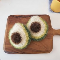 핸드메이드 아보카도 설거지 수세미 손뜨개 선물 답례품, 아보카도 1개 낱개포장