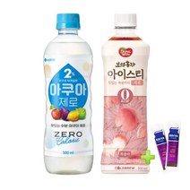 2% 부족할때 아쿠아 제로 500ML 12개 + 보성 홍차 아이스티 제로 복숭아 500ML 12개 + 사은품 이디야스페셜에디션 2T / 이온음료 혼합 갈증해소