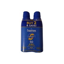 선크림 2* 코퍼톤 스포츠 4 in 1 퍼포먼스 SPF 50 선크림 스프레이 5.5온즈 엑