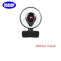 웹캠 1080p 2k 4k 8k full hd web camera for pc 컴퓨터 노트북 usb web cam with 마이크 및 ring light web, 삼각대 없이 1080p