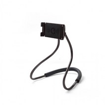 넥거치대 목에거는 스마트폰 누워서핸드폰 누워서보는, 블랙