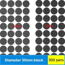 벨크로 네임택 찍찍이 500Pairs 자기 접착제 패스너 테이프 도트 10/20/30mm 라운드 스티커 나일론 후크 루