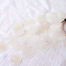 썬캐쳐를 위한 양구멍 천연자개 원형장식 10개, 35mm