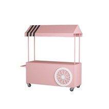 이동식 플리마켓 가판대 1.3M 1.5M 노점 부스 판매대, FREE, 핑크 길이 130 너비 60 높이 200