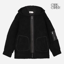 크리스크리스티 남성용 우븐 패치 보아 후드 집업