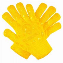 GRILL ARMOR GLOVES 요리 그릴링 베이킹용 극한의 내열성 오븐 BBQ 장갑 - 훈연기 에어 프라이어 주철 등의 뜨거운 물건을 다룰 수 있습니다 손가락 달린 주방 또는, One Size Fits Most_옐로우