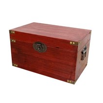 빈티지우드박스 수납함 정리함 우드 자물쇠 보관함 정리 나무 원목 소품, S3호 26 26 26 cm, 빈티지 레드