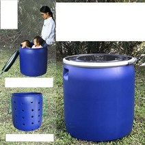 세차 가정용 원통 원형 버킷 물놀이 드럼 플라스틱, 흰색 60L 발효통