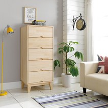 린 편백나무 서랍장 5단, 원목