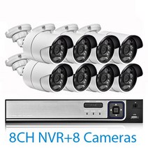 울트라 HD POE NVR 시스템 키트 야외 CCTV 녹화 감시 8MP IP 카메라 홈 비디오 4K, 05 8CH NVR and 8Cameras_01 8t