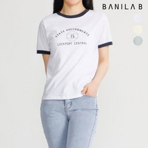 [바닐라비] 여성 라운드 룩포트 반팔 티셔츠
