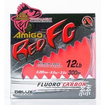 아미고 레드 FC 카본 라인 (1호- 6호/150M 300M ) 배스 루어 국산 명품 낚시줄, 1개