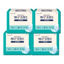 속기저귀 메디프렌즈 성인용 기저귀 일자형 패드, 30매x4팩
