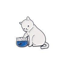 나비 고양이 귀여운 냥이들 뱃지 금속 뱃지