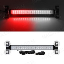 led 경광등 차량 안개등 줄 led 바 면발광 40 led 스트로브 경찰 조명 자동 비상 경고 램프 앞 유리 바 교, 04 Red White